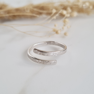 Silver Floral Nature Hug Ring Silver Floral Nature Hug Ring