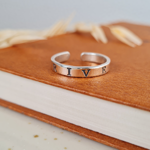 Personalised Silver Name Band Ring Personalised Silver Name Band Ring