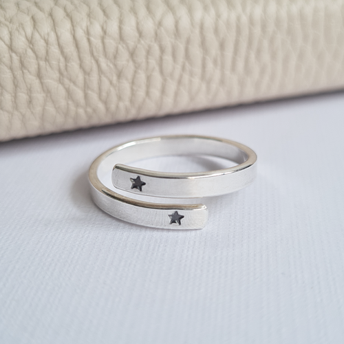 Sterling silver Star Hug Ring