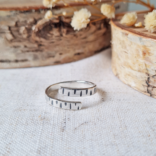 Sterling Silver Birch Hug Ring