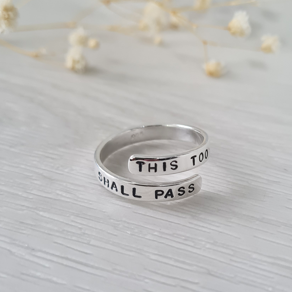 Sterling silver Personalised Quote Ring