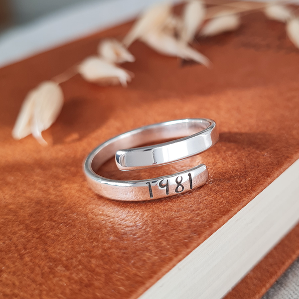 Your YEAR Silver Date Ring