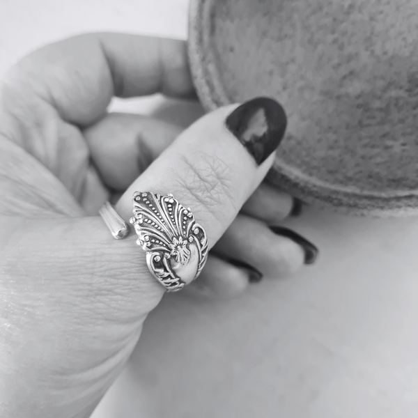 Ornate Victorian Spoon Wrap Ring