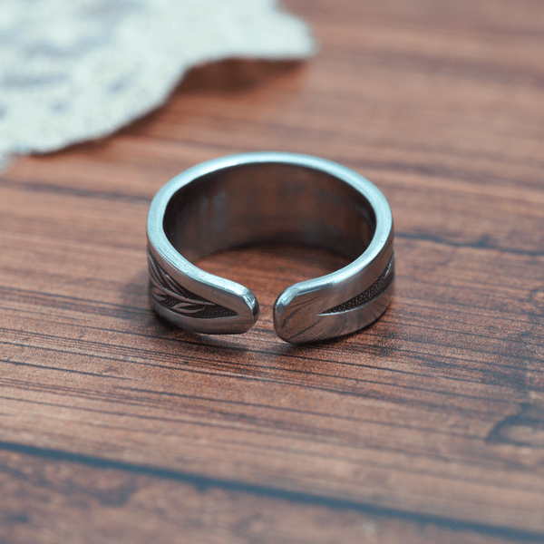 Floral Spoon Band Ring