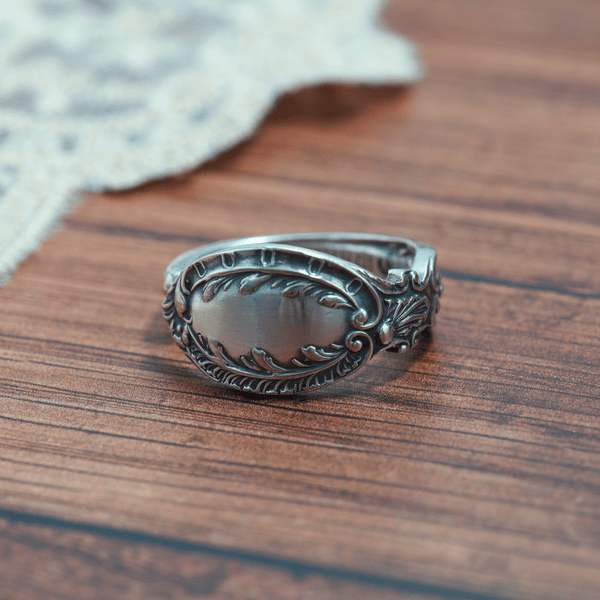 Antique Scroll Spoon Ring