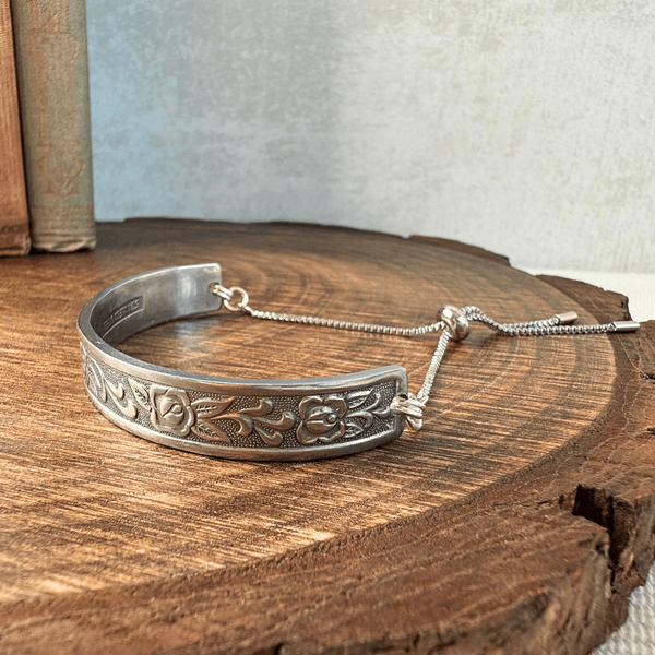 Rose Swirl Cuff Bracelet