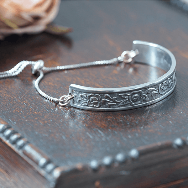 Rose Swirl Cuff Bracelet