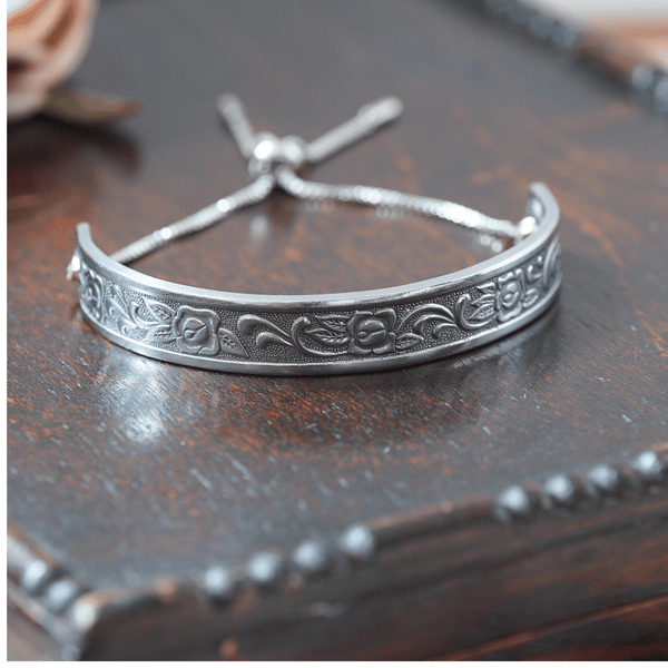 Rose Swirl Cuff Bracelet