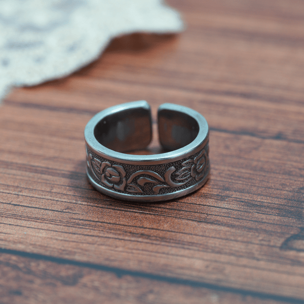 Vintage Rose Spoon Ring