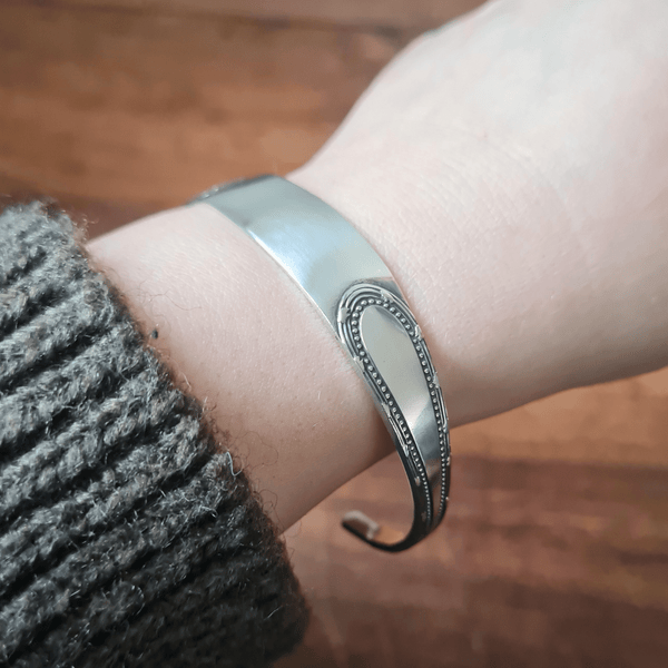 Beaded Sugar Tong Cuff Bangle