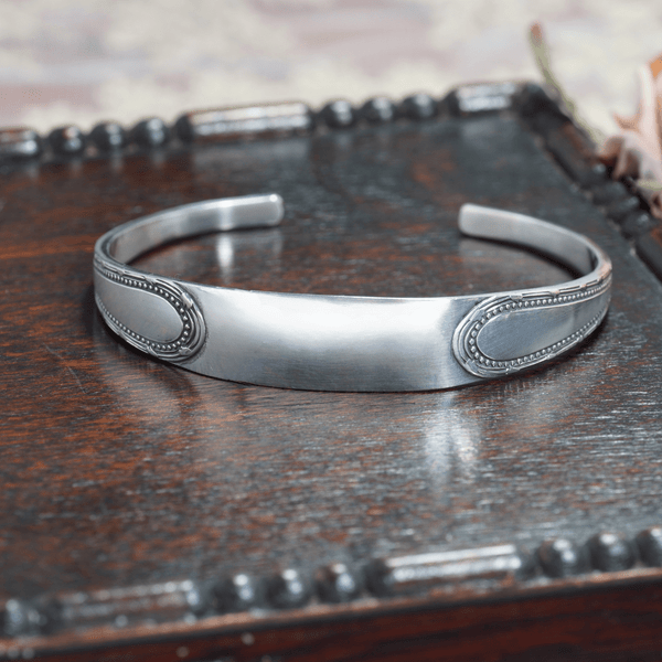 Beaded Sugar Tong Cuff Bangle