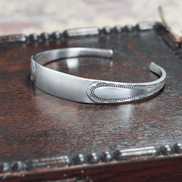 Beaded Sugar Tong Cuff Bangle