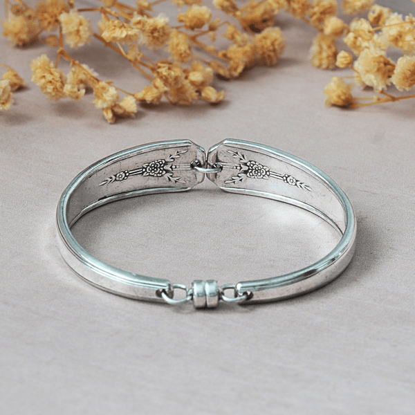 Art Deco Style Spoon Bracelet with magnetic catch