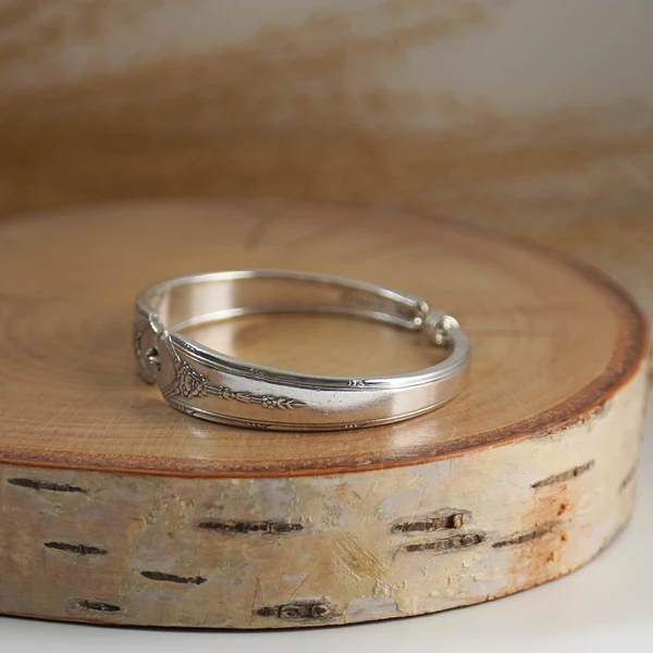 Art Deco Style Spoon Bracelet with magnetic catch