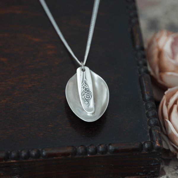 Lasting Rose Spoonie Necklace