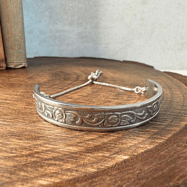 Rose Swirl Cuff Bracelet