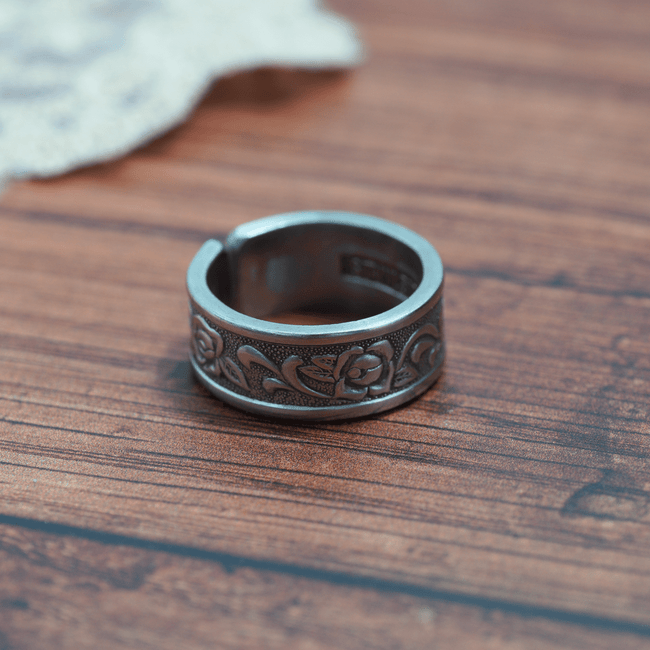 Vintage Rose Spoon Ring