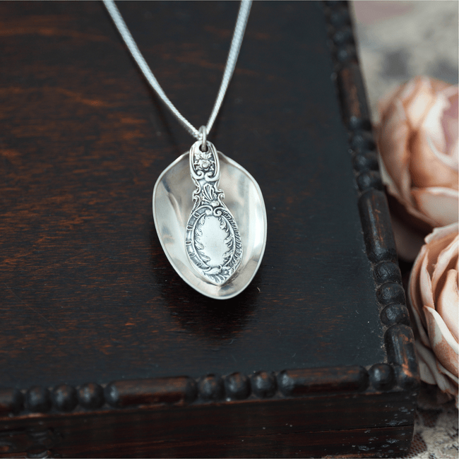 Antique Scroll Spoonie Necklace