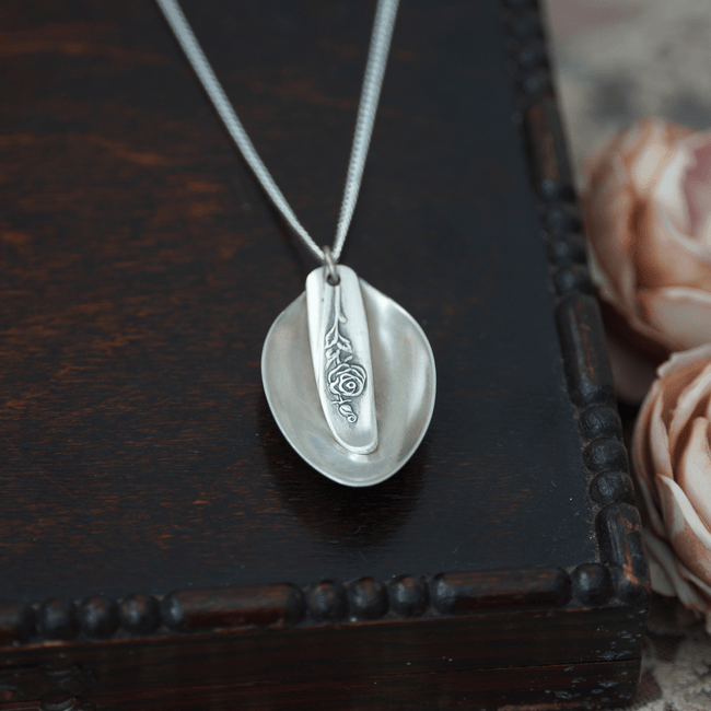 Lasting Rose Spoonie Necklace
