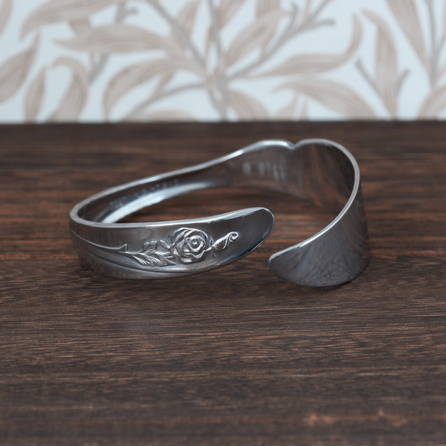 Vintage Rose Butter Knife Bangle