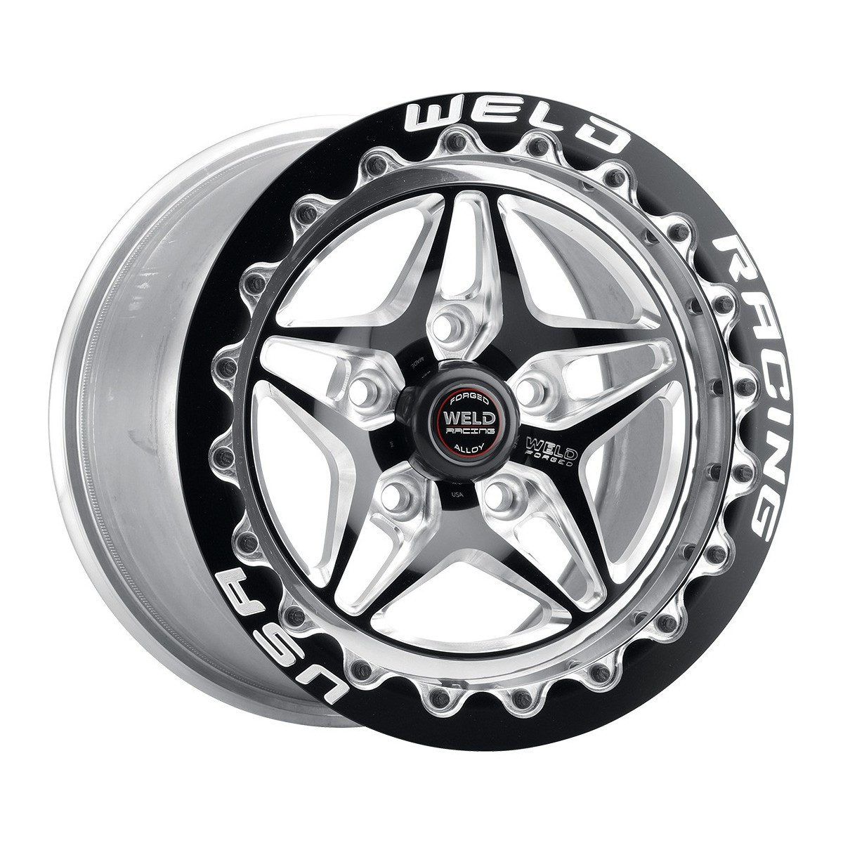 Weld Racing RT-S S81 Drag Wheel 15X10.33 Black Medium Pad 5x4.75