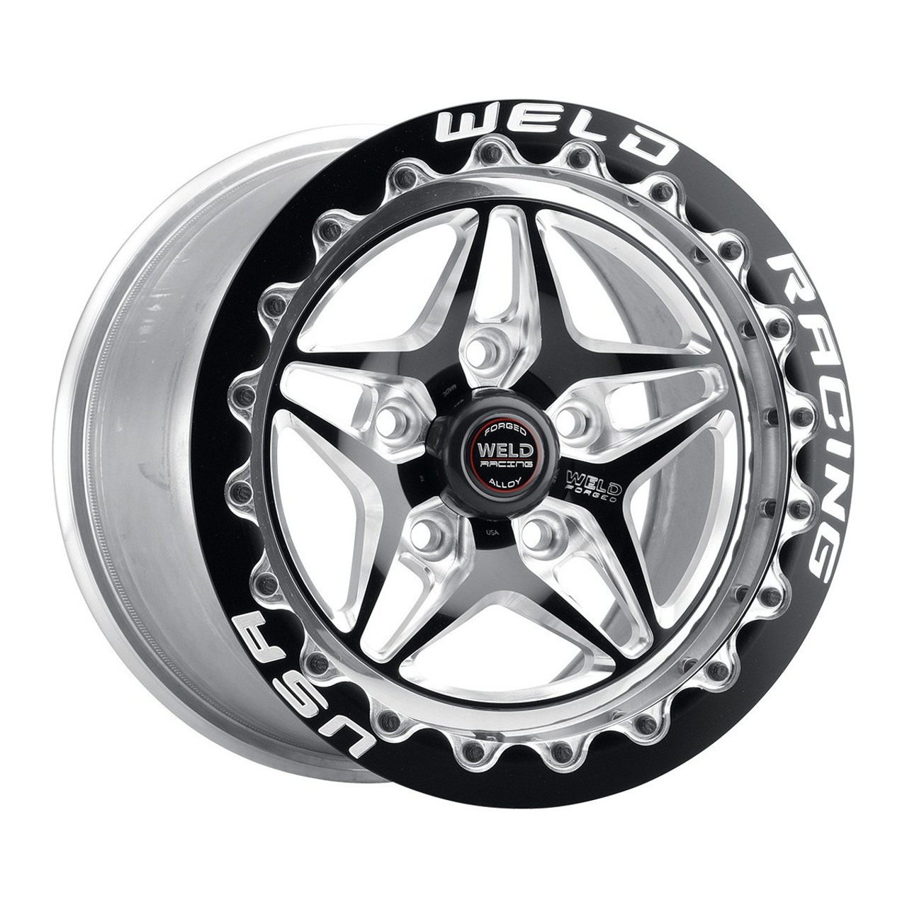 Weld Racing RT-S S81 Drag Wheel Black Medium Pad - Main Image