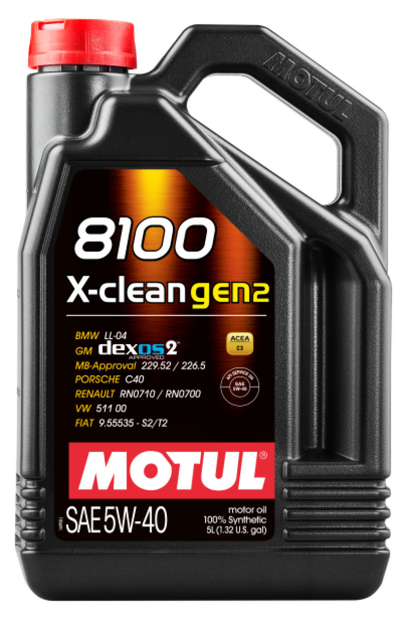 MOTUL 8100 X-clean gen2 5W-40 エンジンオイル　１Ｌ Motul 8100 X-Clean Gen2 5W40 Motor Oil 1-Liter Bottle - FastWRX.com