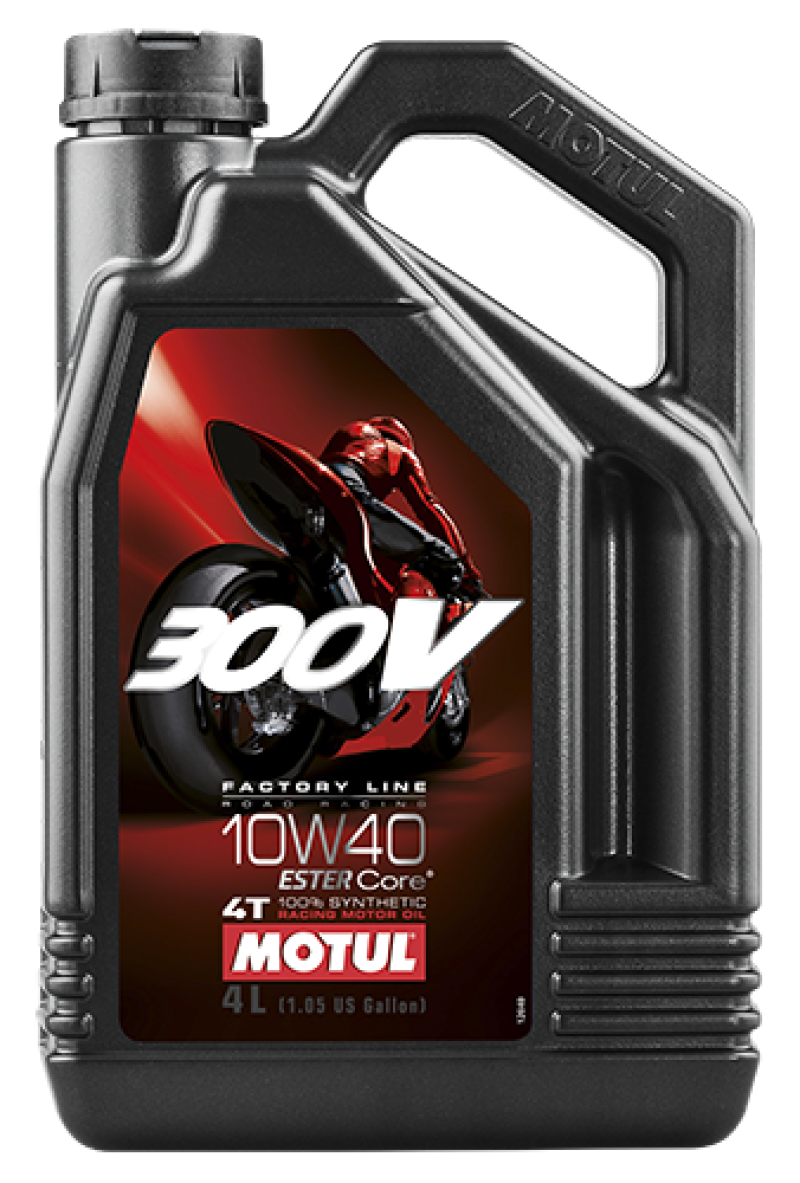 MOTUL モチュール 300V FACTORYLINE 10w-40 4L Motul 4L Synthetic-ester 300V Factory Line Road Racing 10W40