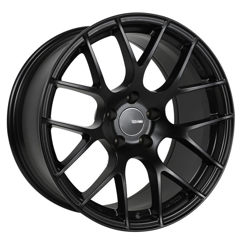 Enkei Raijin 18x8 45mm Offset 5x100 Bolt Pattern Matte Black