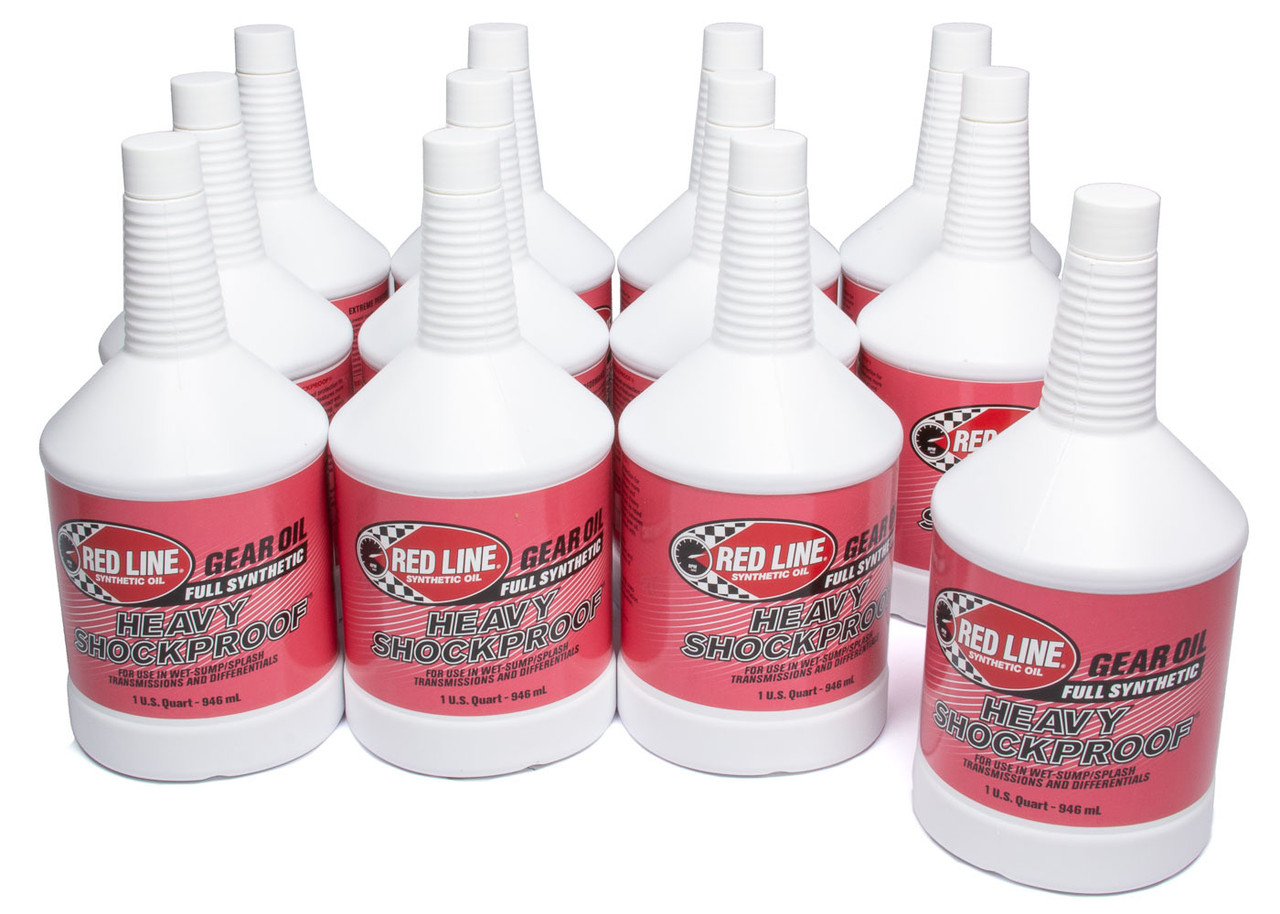 Red Line Gear Oil - Heavy - Shock Proof - 75W250 - Synthetic - 1 qt - Set  of 12