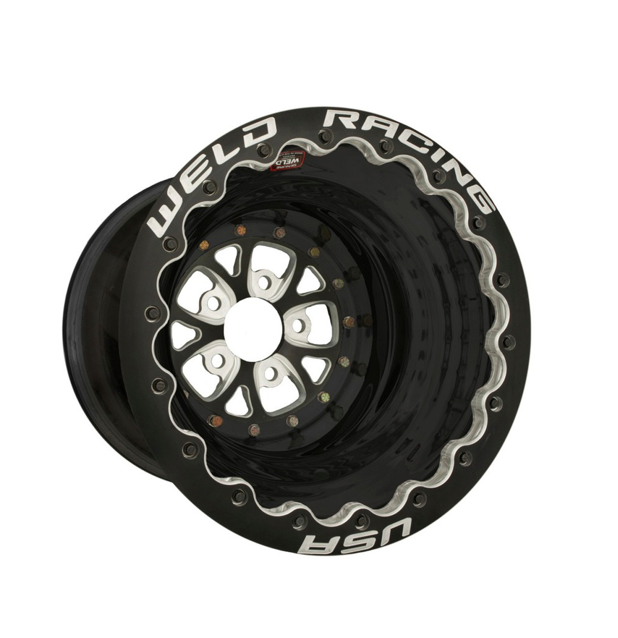 Weld Racing V-Series 16x16 / 5x4.75 BP / 4in. BS Black Drag Wheel