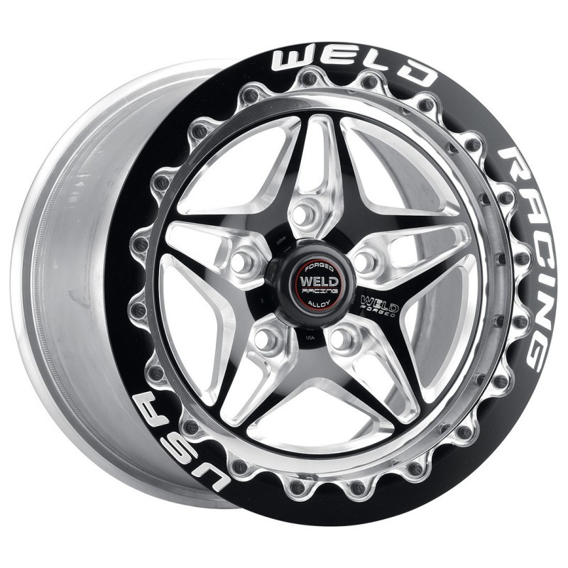 Weld Racing RT-S S81 Drag Wheel 15X8.33 Black Low Pad 5X4.75 | 4.5