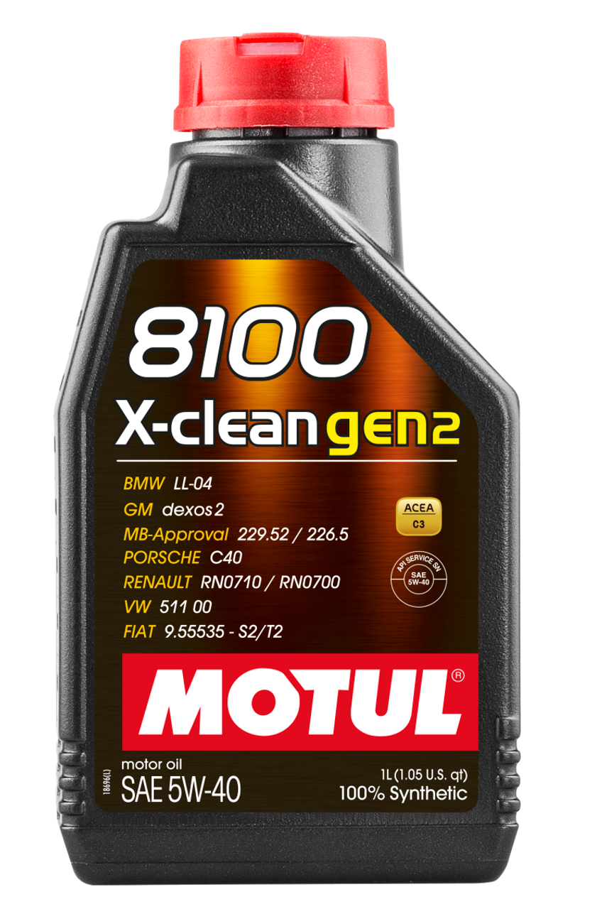Motul 1L Synthetic Engine Oil 8100 X CLEAN Gen 2 5W40 Case of 19