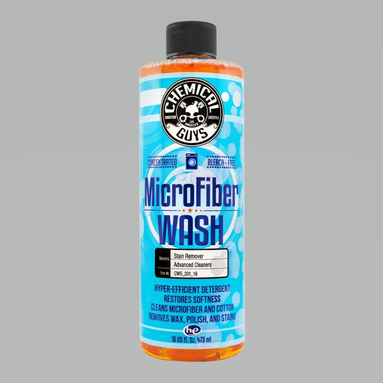 Chemical Guys Microfiber Wash Cleaning Detergent Concentrate - 16oz - Case  of 6