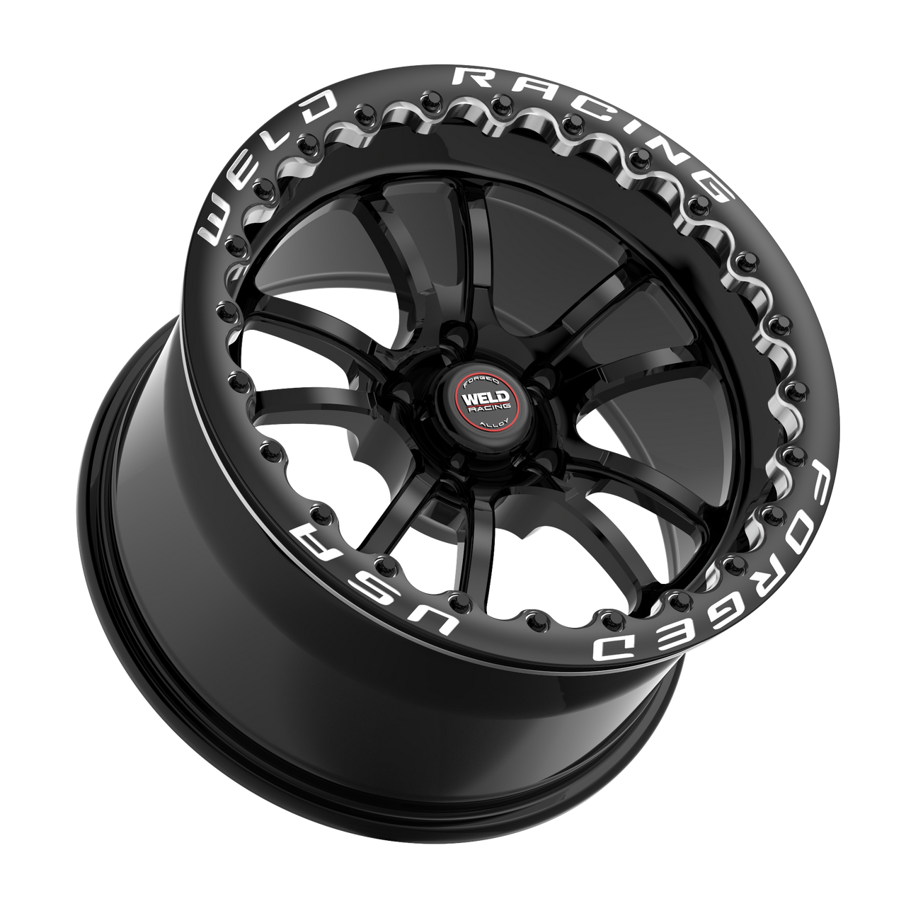 Weld Racing RT-S S70 15x10.33 / 5x120mm BP / 7.5in. BS Full Gloss Black ...