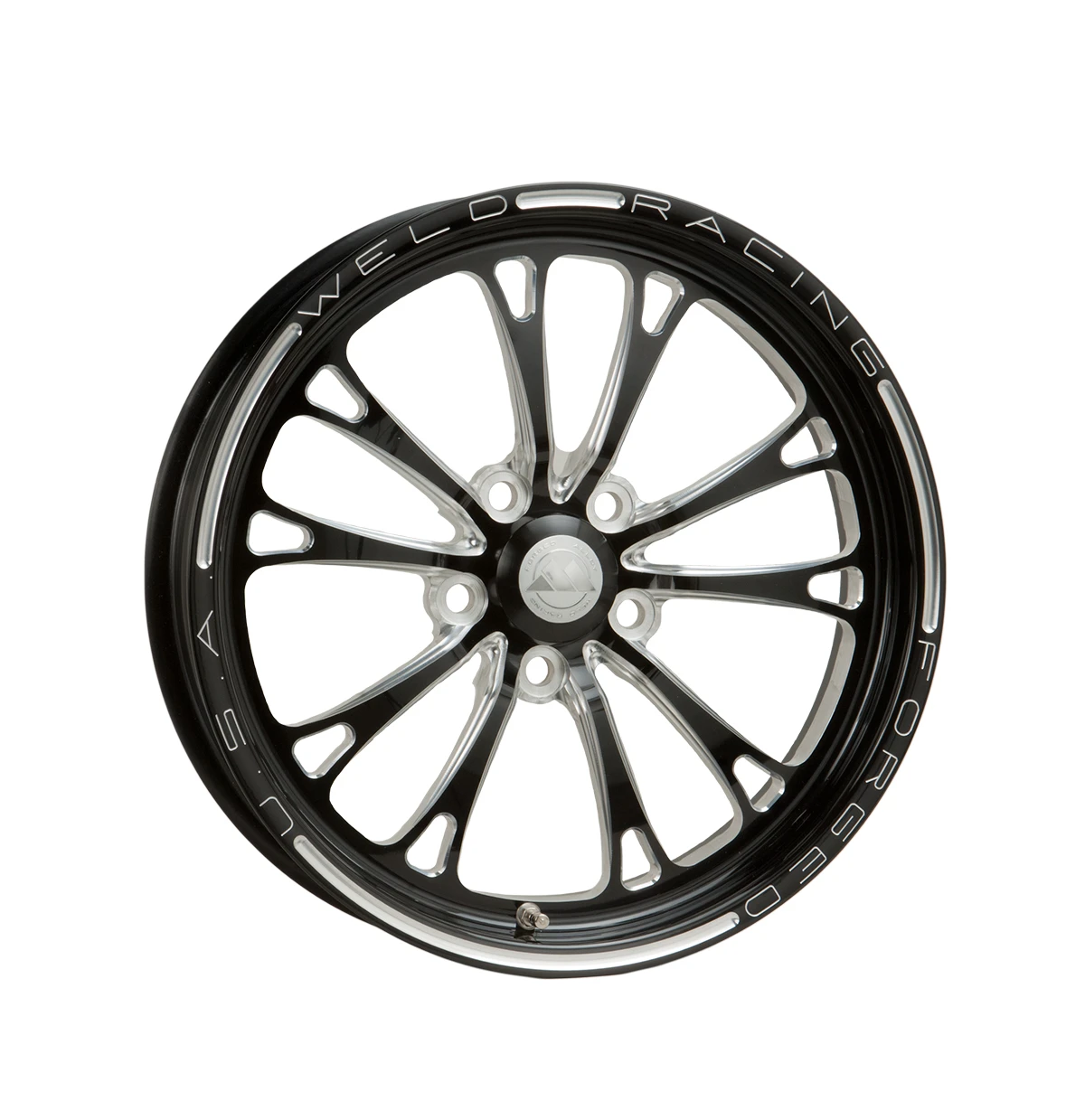 ヒョクチャン Weld V-Series 1-Piece 17x4.5 / 5x4.75 BP / 2.25in. BS Black Drag