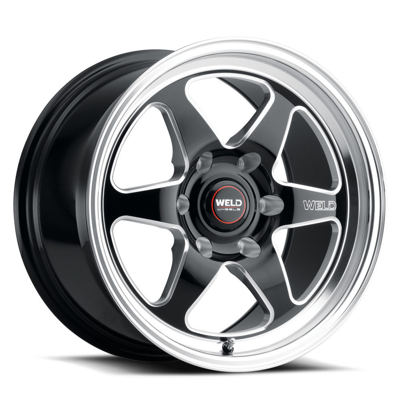 WELD Silverado Sierra Ventura Drag Gloss Black Wheel with Milled Spokes  17x10 6x139.7 BC (6x5.5) +25 Offset 6.50 Backspacing S15670084P25