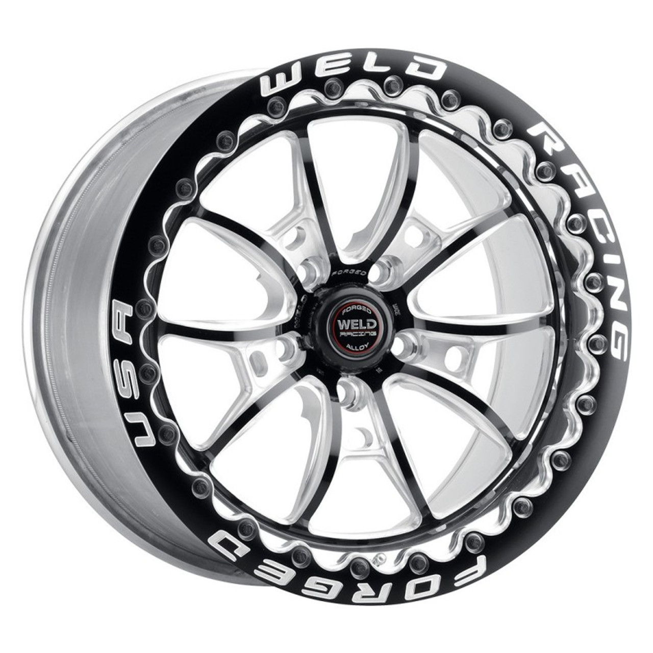 GM Dual Pattern Silver 15x5 Rally Wheel, 4.5 Inch-4.75 Inch