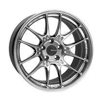 Enkei Racing GTC02 18x9.5 5x114.3 15mm Offset 75mm Bore Hyper Silver Racing Wheel - 534-895-6515HS