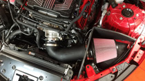 JLT 2017-2021 Chevrolet Camaro ZL1 Black Textured Big Air Intake Kit w/Red Filter
