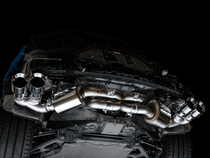 AWE Tuning 2020-2025 Chevrolet Corvette Stingray / E-Ray (C8) Touring Edition Exhaust - Quad Chrome Silver Tips - 3015-42151