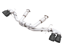 AWE Tuning 2020-2025 Chevrolet Corvette Stingray / E-Ray (C8) Track Edition Exhaust - Quad Diamond Black Tips - 3020-43086