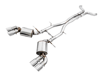AWE Tuning 2016-2024 Chevrolet Camaro 6.2L SS | ZL1 | LT1 Resonated Cat-Back Exhaust -Touring Edition (Quad Chrome Silver Tips)