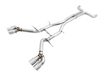 AWE Tuning 2016-2019 Chevrolet Camaro 6.2L SS | ZL1 | LT1 Non-Resonated Cat-Back Exhaust - Track Edition (Quad Chrome Silver Tips)