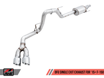 AWE Tuning 2015-2020 Ford F-150 2.7L | 3.5L | 5.0L 0FG Single Exit Performance Exhaust System w/4.5in Chrome Silver Tips