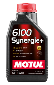 Motul 1L Technosynthese Engine Oil 6100 SYNERGIE+ 10W40 - 1L - Case of 12