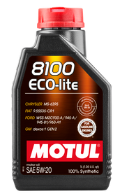 Motul 1L Synthetic Engine Oil 8100 5W20 ECO-LITE - Case of 12