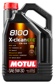 Motul 5L Synthetic Engine Oil 8100 5W30 X-Clean EFE - Case of 4