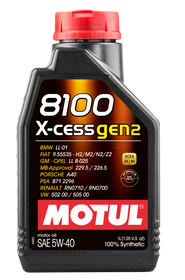 Motul 1L Synthetic Engine Oil 8100 5W40 X-CESS - Case of 12