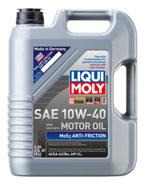 LIQUI MOLY 5L MoS2 Anti-Friction Motor Oil 10W40 - Case of 4